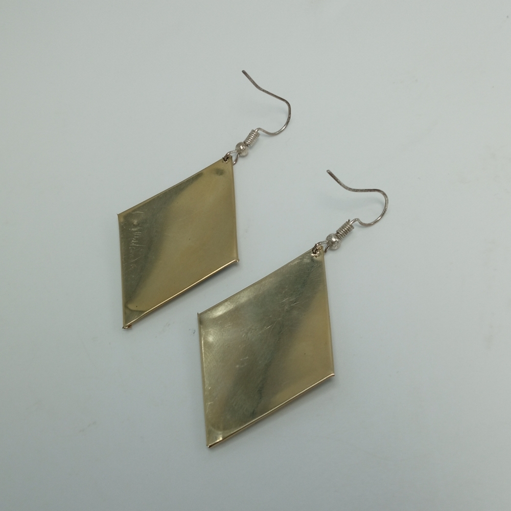 Western Cowgirl Wool & Alpaca Silver Earrings Set Boho Aztec Pattern Handmade - Picture 5 of 6